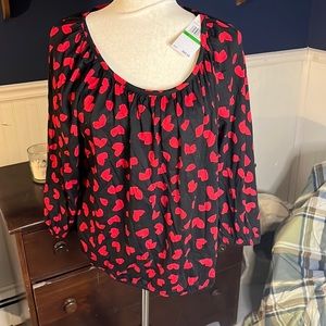 Michael Kors Valentine’s Blouse! Size Large! NWT! Dress up or dress down!